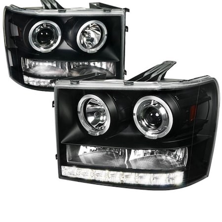 Overtime Projector Headlight Black Housing for 07 to 12 GMC Sierra, 12 x 18 x 28 in. OV2654203